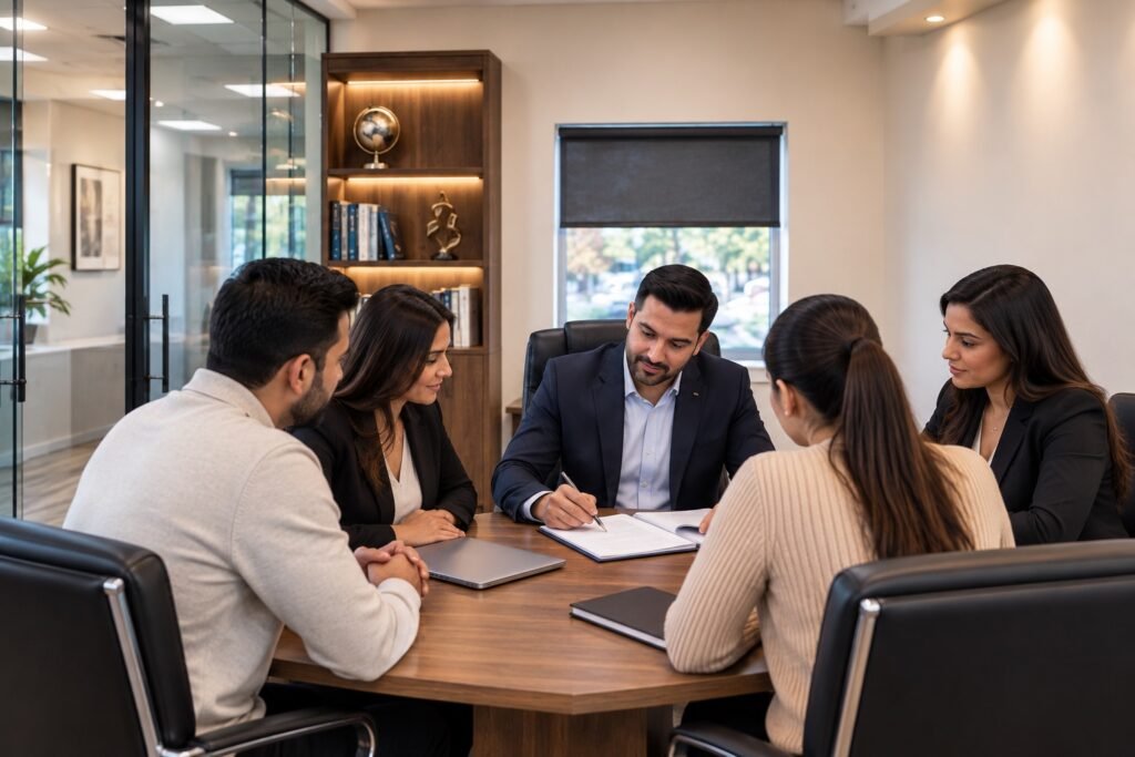 Professional consultation at a Canadian immigration consulting firm